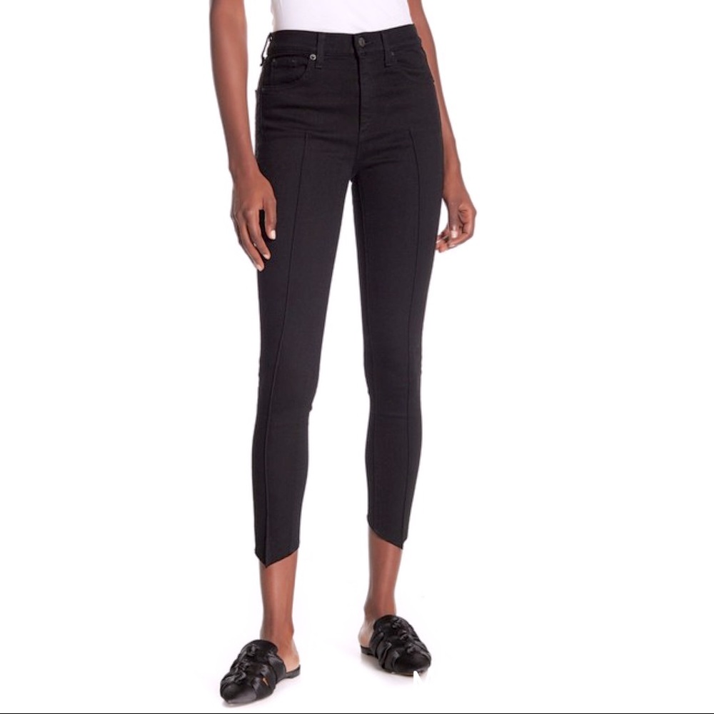 Rag & bone High Rise Skinny Black Manson Jeans